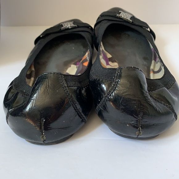 Coach shiny black ballet flats size 7 - Picture 5 of 5